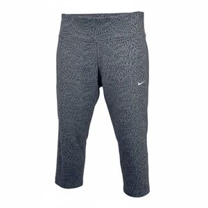 Nike Dri-FIT Women Epic Run Tight Running Capri Crop Grey Medium Gym Athletic